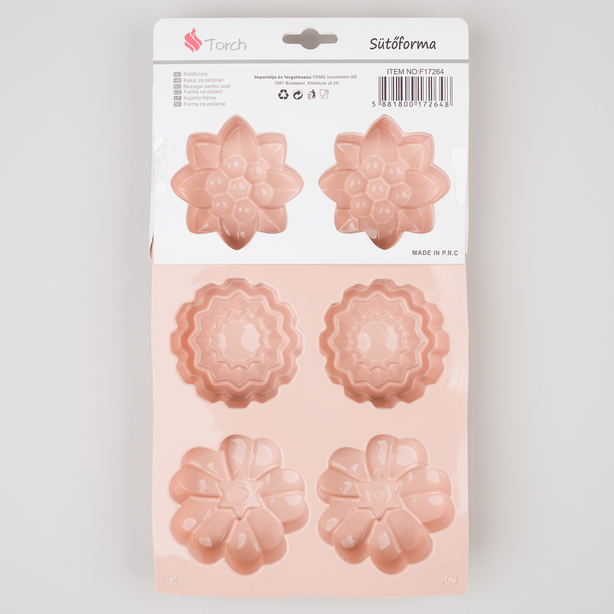 Szilikon muffin forma - rózsaszín